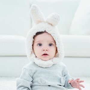 Yeni Sonbahar Kış Sıcak Bebek Karikatür Sevimli Bunny Kulak Polar Şapka Çocuk Bebekler Kulaklık Şapka Beanie Peluş Şapka