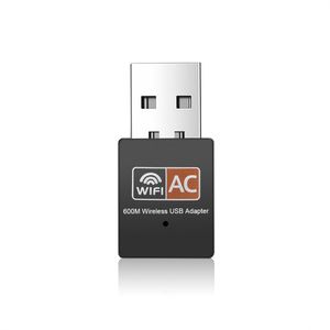 USB Wifi Adapter 600Mbps rede sem fio Cartão Ethernet Antena Wifi Receptor USB LAN AC Dual Band 2.4G 5 GHz para PC Wifi Dongle