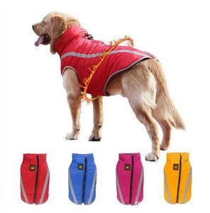Köpek Ceket Kış Rüzgar Geçirmez Su Geçirmez Köpek Giyim Evcil Ceket Sıcak Pet Parça Ceketler Rüzgar Kırıcı Noel Kazak Hediyeler Köpekler Yelek Giysi CPA4221