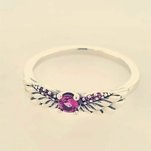 Эстетические ювелирные изделия сверкающие ангела крылья алмазные океан дизайнер Pandora кольца для женщин мужчины пару пальцев кольцо настаивает на день Святого Валентина 198500c02