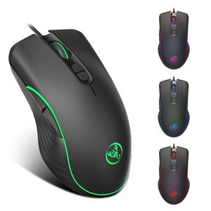 HXSJ A867 Oyun Fare Kablolu 6400 DPI Fareler Gamer 7 Düğme RGB LED Renk Aydınlatmalı Opto-Elektronik Fare PC Pro Gamer Için