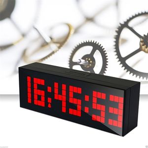 Big Jumbo Digital LED Walll Clock Большой дисплей Настенные украшения Часы, Многофункциональный настольный календарь Despertador LJ201210