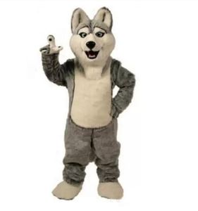 Костюмы талисмана волков Хэллоуин собака талисмана персонаж праздник голова причудливый вечеринский костюм взрослый размер рождения