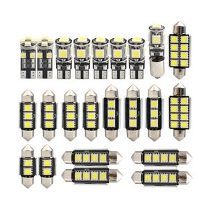 Evrensel 23pcs Araba LED İç Işık T10 5050 W5W Okuma Lamba Ampul Kiti BMW X5 E53 20002006 BEYAZ 6000K