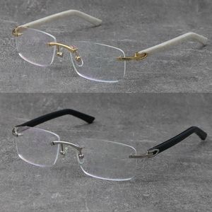 Yeni Moda 8200757 Çerçevesiz Güneş Gözlüğü Okuma Çerçeveleri Beyaz Tahta Gözlük C Dekorasyon 18 K Altın Çerçeve presbiyopik Gözlük Erkekler Miyop Optik Erkek ve Kadın