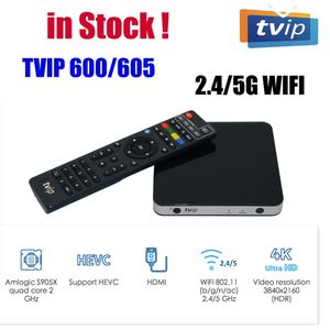 Оптовая продажа Linux телеприставка TVIP 605 двухсистемный Android amlogic s905x 2.4G/5G WIFI 1GB8GB Smart Media Player TVIP605 PK mag322w1