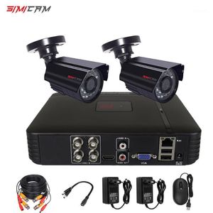 Sistema de vigilância por vídeo CCTV Câmera de segurança gravador de vídeo 4ch DVR AHD Kit Outdoor Camera 720P 1080N HD Night Vision 2MP Set1