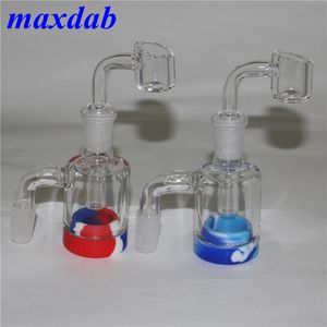 Высое кальяно кальян с каканиром с Quartz Banger Nail Silicone Container для масло -жесткой Rig Mini 14 мм 18 -мм стеклян