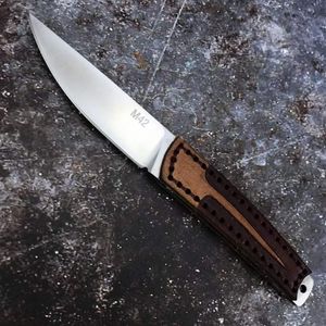 M42 çelik bıçak ile koleksiyon derecesi av bıçağı, bir parça çelik dikişli deri, açık sağkalım araçları toplamak için uygun