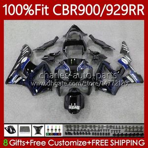 Honda CBR900 CBR929 RR 900CC 929CC 2000 2001 Vücut 68NO.96 CBR 929RR 900RR 900 929 RR CB CBR929RR 00 01 CBR900RR 00-01 enjeksiyon karoseri mavi alevler