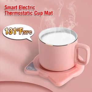 131 ﾰ f/55 ﾰ c Sabit sıcaklıkta kahve kupa sıcak ısıtma coaster elektrikli kahve çay ısıtıcı fincan termostatik fincan mat hediye seti yl0199