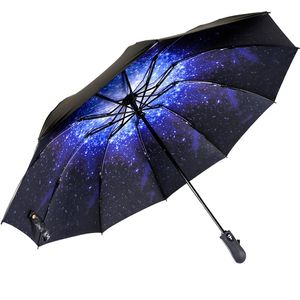 Ters Rüzgar Geçirmez Kompakt Içinde Ters Otomatik Açık Ve Kapat Yağmur Şemsiyesi Kadın Adam 201218