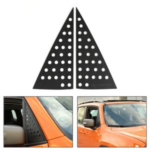 Aluminum Alloy Car Window Front Triangle Glass Trim Decorative Cover For Jeep Renegade 2016+ Exterior Accessories