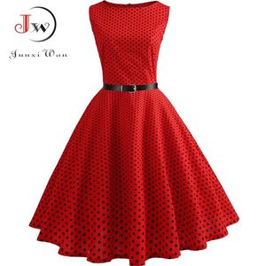 Yaz Bayan Elbiseler Sıradan Floral Retro Vintage 50s 60s Robe Rockabilly Swing Pinup Vestidos Sevgililer Günü Partisi Elbise 220119