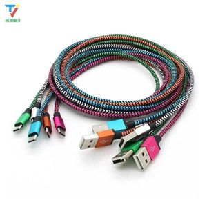 1M 3FT 2M 6FT 3M 10FT алюминиевая ткань микро 5PIN USB-кабель Дата синхронизации зарядного устройства для Sumsung 100 шт.