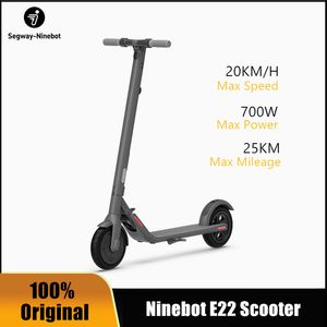 Nuovo originale Ninebot E22 Kickscooter pieghevole Smart Scooter elettrico 20 km / h pieghevole Kick Scooter Hoverboard Long Skate Board