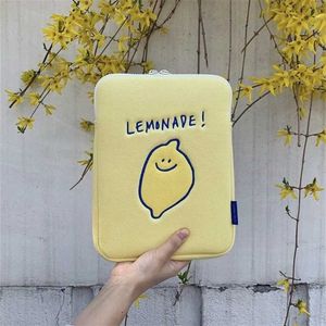 10.8 Корея 9.7 iPad Pro 11-дюймовая сумка для ноутбука Case Case Counce Korean Ins Lemon Мультфильм 11 13 15-дюймовый планшетный защитный внутренний рукав сумка 202211