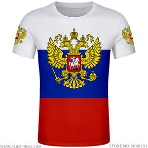Rússia T Shirt Free Personalizado Nome Nome Rus Socialista T-shirt Bandeira Russo CCCP URSS DIY Rossiyskaya Ru União Soviética Roupas LJ200827