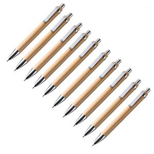 Tükenmez Kalemler Kalem Setleri Bambu Ahşap Yazı Aleti (60 Parça)1