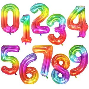 40inch Big Foil Birthday Balloons Helium Number Balloon 0-9 Happy Birthday Wedding Party Decorations Shower Large Figure