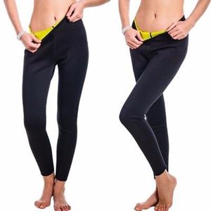 Женщины для похудения брюки тело формированные неопреновые пот сауна фитнес контроль стрит тонкие брюки формируют животик талии T200707