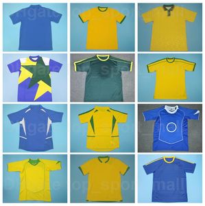 Vintage Brazils Retro Futbol Forması 1957 1970 1985 1988 Ronaldinho Bebeto Rivaldo Romario Zico Dunga Garrincha Futbol Gömlek Kitleri 1993 1998 2000 Milli Takım