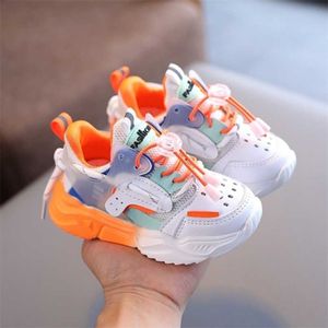 Sonbahar Bebek Kız Erkek Rahat Ayakkabı Yumuşak Alt Kaymaz Nefes Açık Moda Çocuklar için Sneakers Çocuk Spor Ayakkabı 220121