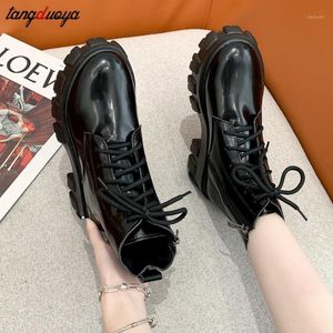 Botlar Mary Jane Ayakkabı Japon Okulu Üniforma JK Öğrenci Kız Kadın Bootic Ladies Toe Toe Low Heels Shoe1