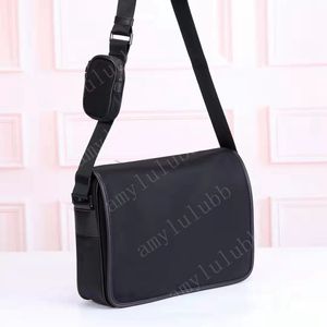 Tasarımcı Omuz Çantaları Çok Pochette Crossbody Çanta Erkekler Klasik Evrak Çantası Kapak Kapak Messenger Çanta Moda Naylon Anti-aşınma Satchel Cüzdan Sikke Çanta Anahtar Kılıfı ile