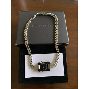 ALYX CUBIX CHAIN NECKLACE Мужчины Женщины Classic 1017 ALYX 9SM ожерелья фирменная металлическая пряжка из нержавеющей стали Colorfast