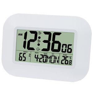 Büyük LCD Dijital Duvar Sıcaklığı Termometre Saat Radyo Kontrollü Alarm RCC Tablo Masa Takvimi Ev Okul Ofisi Için 220115