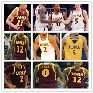 Özel Iona Gaels Kolej Basketbol Formaları Walter Clayton Jr Nelly Junior Joseph Daniss Jenkins Quinn Slazinski Berrick JeanLouis Cruz Davis Osborn Shema 4XL