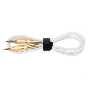 1 м Хорошее качество Гибкий пружинный TPE кабель TPE 3.5 мм мужчина к мужскому аудио AUX удлинительное кабельное шнур позолоченные вилки оптом 300 шт. / Лот