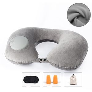 U-Shape for Airplane Inflatable Neck Pillow Travel Accessories Comfortable Pillows for Sleep Home Textile
