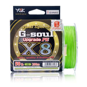 YGK G-SOUL X8 Upgrade Braid Fishing Line 150M 200M Super Strong 8 Strands Multifilament PE line Japan 14LB 16LB 22LB 60LB Pesca 220225