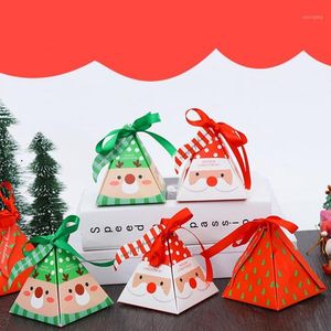 Hediye Sargısı 10 PC/SET CARRY COIME Candy Kutu Çantası Ağacı Kağıt Kutuları ile Kağıt Kutular Hediyeler Sevimli Konteyner Sarf Malzemeleri Navidad1