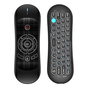 Flying air Mouse Keyboard Smart Home Remote Control for Android TV Box PC Google Voice Search Backlight Type-C Mic Remote Controller R2