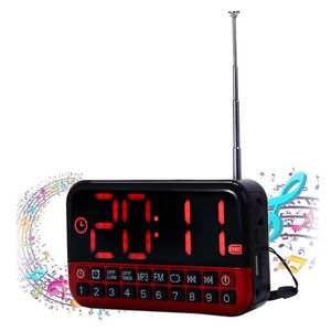 Dijital Çalar Saat LED Ekran Radyo Müzik MP3 Hoparlör Seyahat Erteleme Fonksiyonu Kablosuz Anten Ofisi Ev Ana Yılı 201020