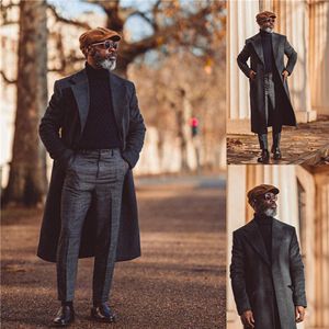 2021 Designer Woolen Coat Men's Casual Fashion Winter Overcoat Wool Jacket Handsome Solid Color Gentleman Wedding Tuxedos Custom Made