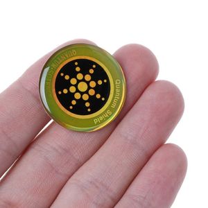 Sıcak Kuantum Bilim Kalkanı Anti Radyasyon Cep Telefonu Sticker Gümüş Altın Orijinallik Kartı Ile Ücretsiz Kargo