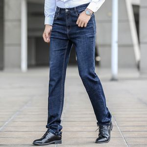 Tall Erkekler Jean Düz Bacak Fit Yüksek Bel Uzun Elbise Pantolon Artı Boyutu Büyük Denim Pantolon Erkek Büyük Uzun Boylu Erkek Giyim 210518