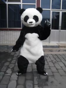 Горячие высококачественные реальные фотографии Panda талисман костюм для взрослых