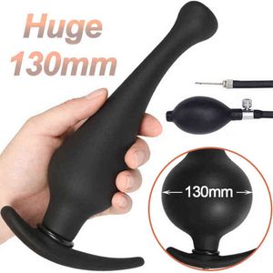 NXY Adult toy Super Large Inflated Big Butt Plug Vaginal Anus Dilator Huge Anal Balls Prostate Massager Sex Toys for Women Man 1118