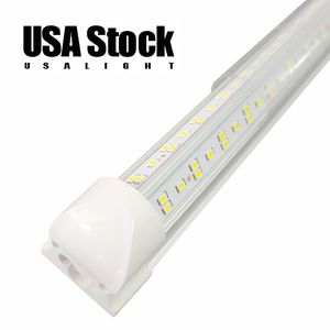 Ceiling Shop Light V-Shaped 8FT 144w Integrated Led T8 Tube Lights 2400MM super bright SMD 2835 warm white/cold white AC 85-265V led glow lights