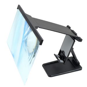 12inch Screen Magnifier with Phone Holder 3D HD Mobile Cell Phone Movie Videos Screen Folding Amplifier Magnifying Expander Stand Mount