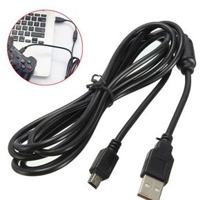 1.8m USB Power Charger Wire Charging Cable Cord For Playstation 3 For PS3 Controller Accessories Black High Quality FAST SHIP