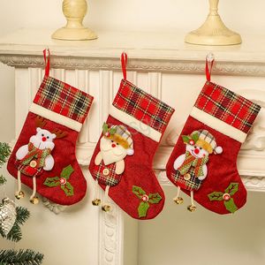 Yılbaşı Ağacı Dekorasyon Çorap Noel Çorap Merry Christmas Gifts Depolama çorap Çocuk Başucu Hediye Çanta Noel Partisi Çorap BH1523 TQQ
