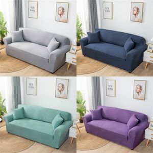 Solid Color Elastic Sofa Cover for Living Room Stretch Armchair Couch Covers Spandex Case for Sofa Slipcovers 1/2/3/4 Seater LJ201216