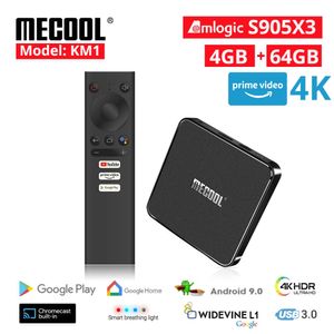 TV Set Top Boxes WiFi Widevine L1 Google Play Prime Video 4K Voice 4GB 32GB 64GB Amlogic S905X3 Android 10.0