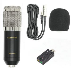 Профессиональный конденсатор Audio 3,5 мм проводной проводной BM800 Studio Microphone Vocal Recording KTV Караоке -микрофон для компьютера